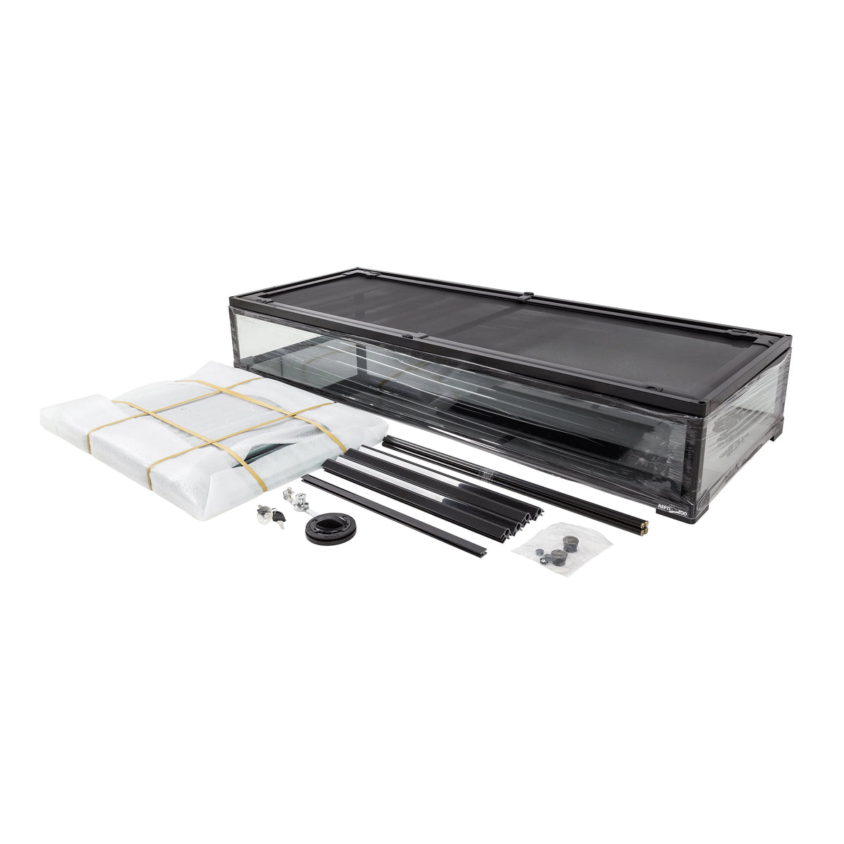 90 Gallon Glass Front Opening Terrarium Tank with Screen Ventilation A93853