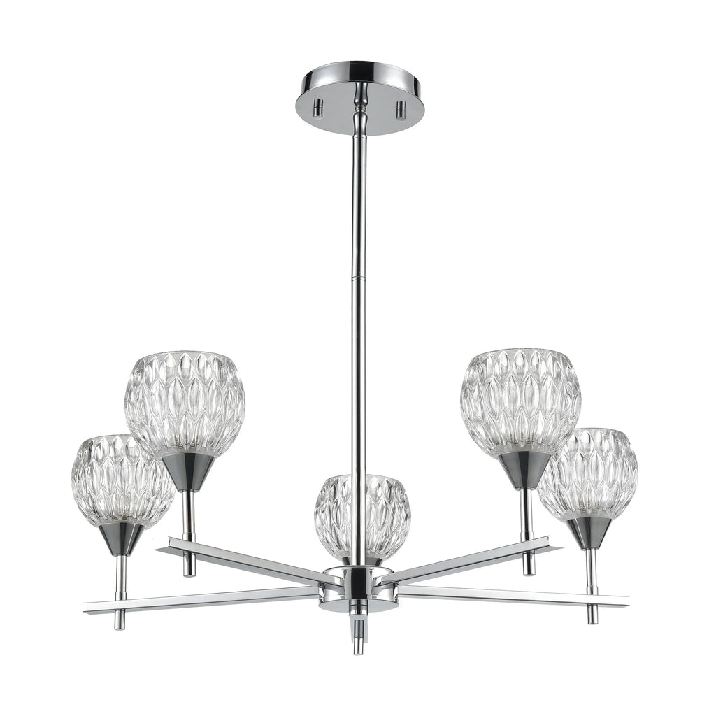 24-Inch Wide Polished Chrome Chandelier D751338