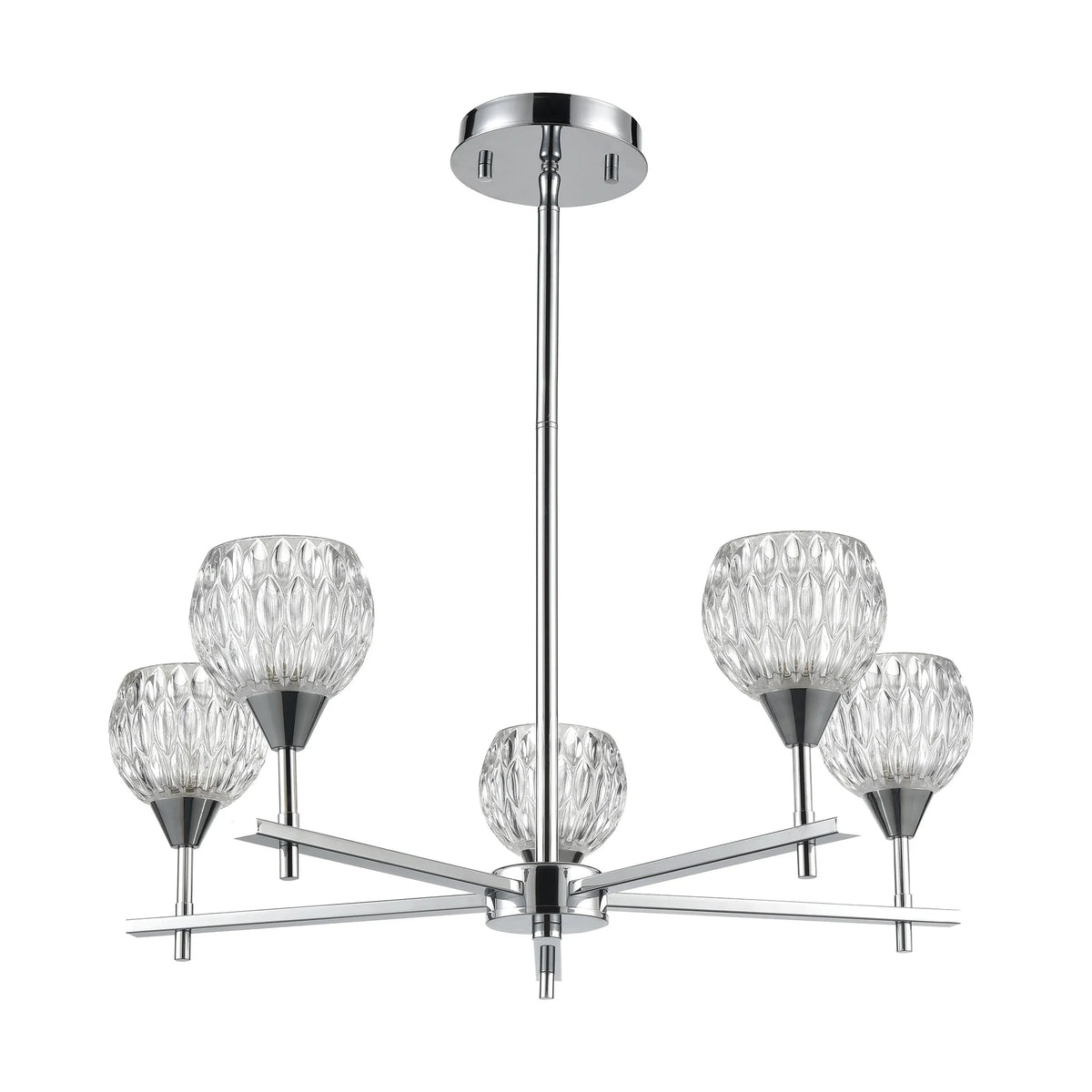24-Inch Wide Polished Chrome Chandelier D751338
