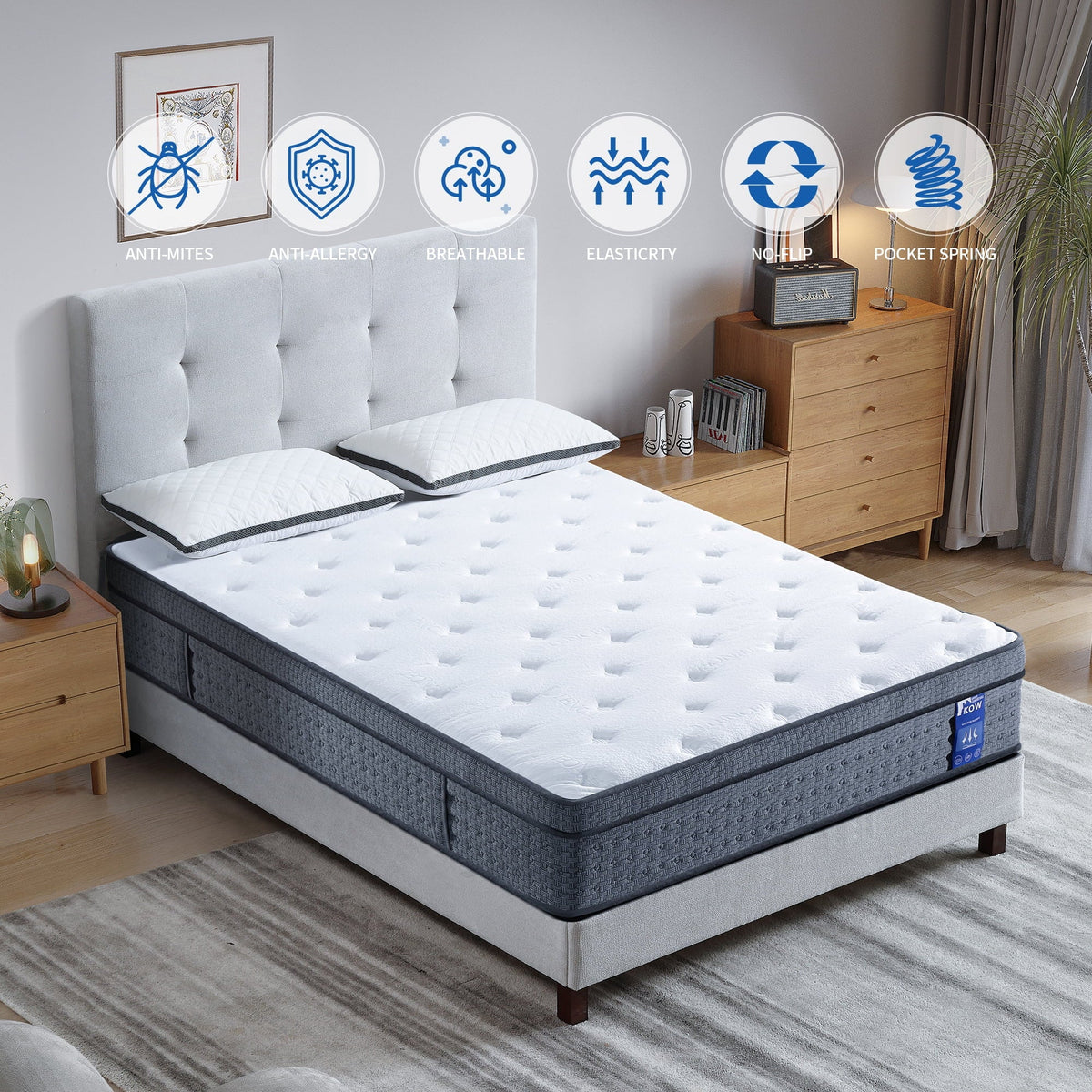 12 inch Full Size Gel Memory Foam Hybrid Mattress G128469