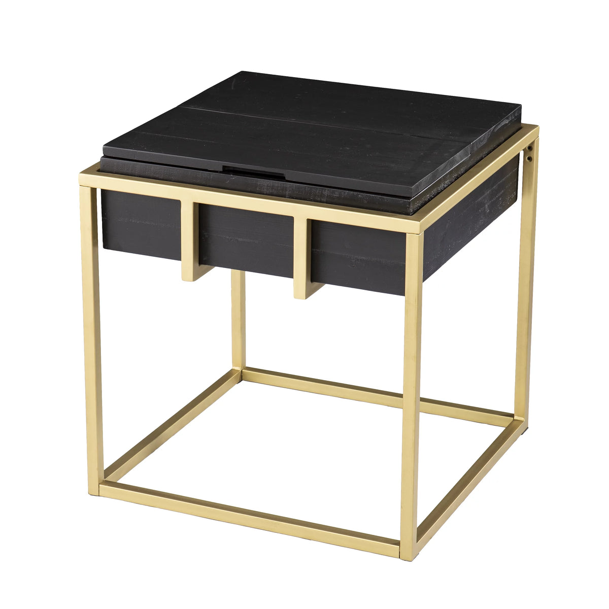 Reclaimed Wood Storage End Table A847