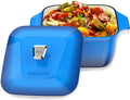 5-Quart Enameled Cast Iron Dutch Oven Pot with Lid Blue C6953
