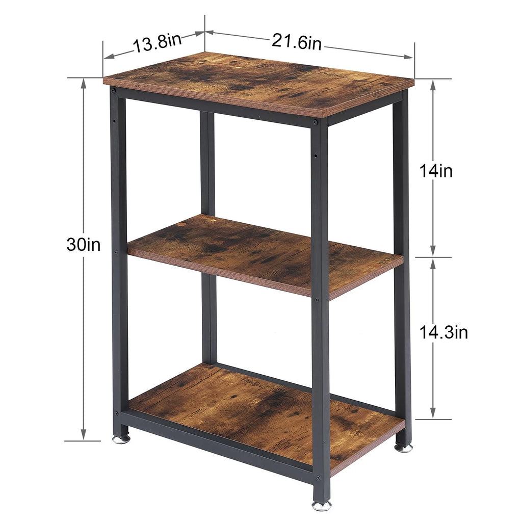 3-Tier End Table with Storage Shelf V9098