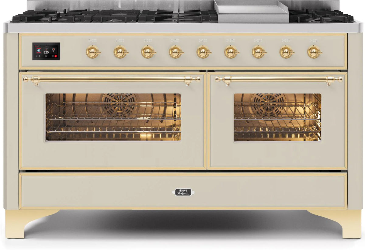 Antique White Dual Fuel Natural Gas Range V16573