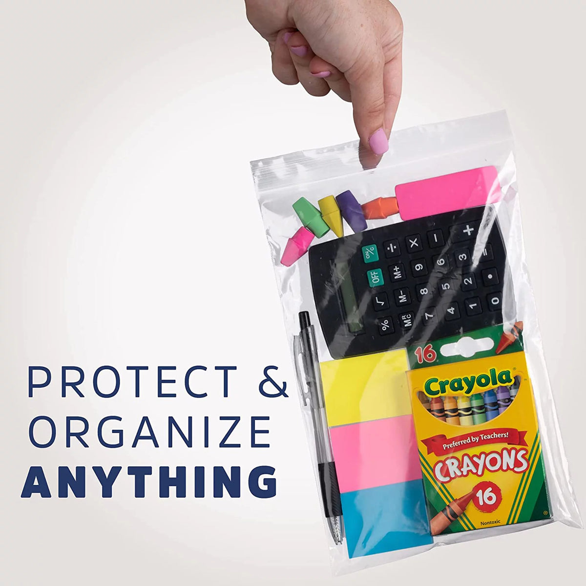 6” x 8” 2 Mil Clear Resealable Ziplock Bags 1000-Pack I721