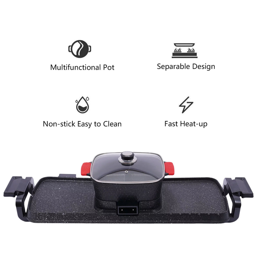 Electric 2 in 1 Hot Pot BBQ Grill B70960