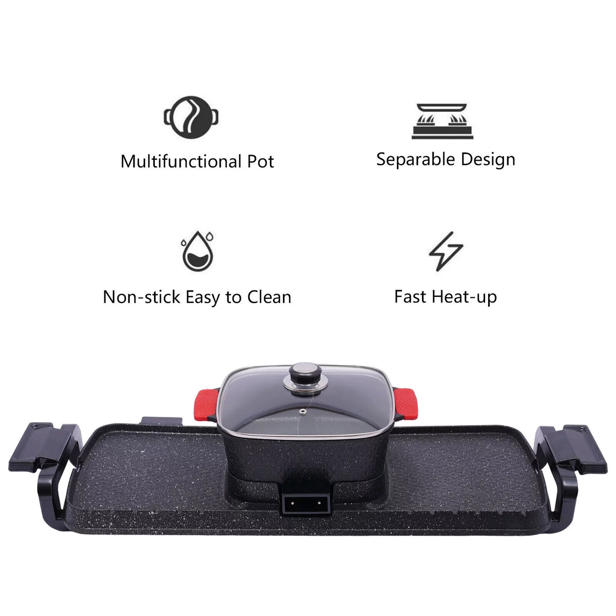 Electric 2 in 1 Hot Pot BBQ Grill B70960