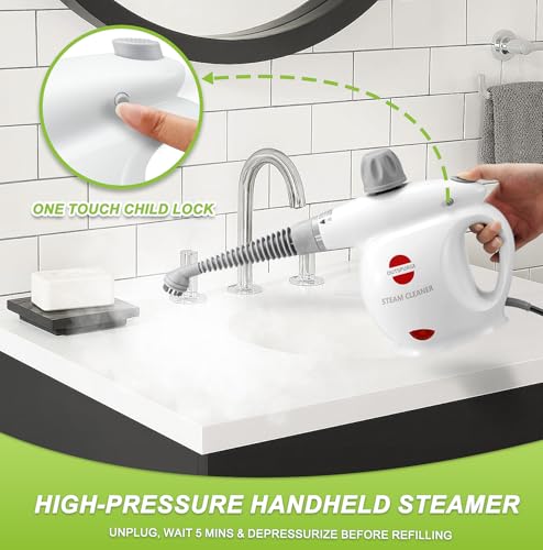 Handheld Pressurized Steam Cleaner with 13 Accessories W640434