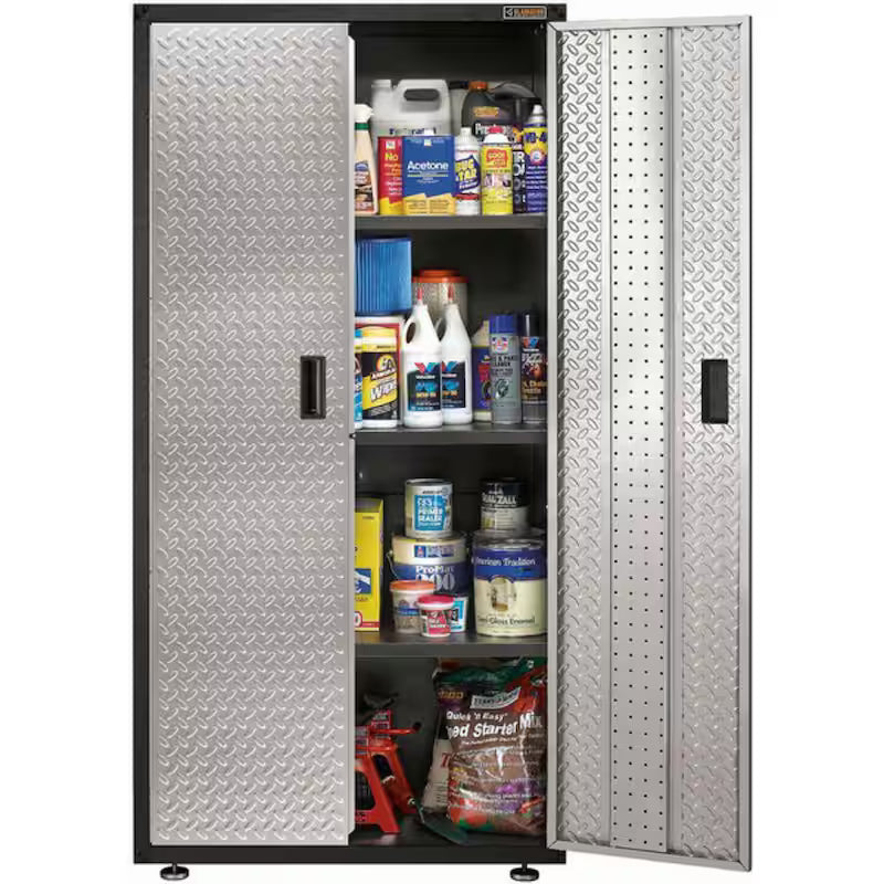 Steel Freestanding Garage Cabinet 36 in. W x 72 in. H x 18 in. D I537550