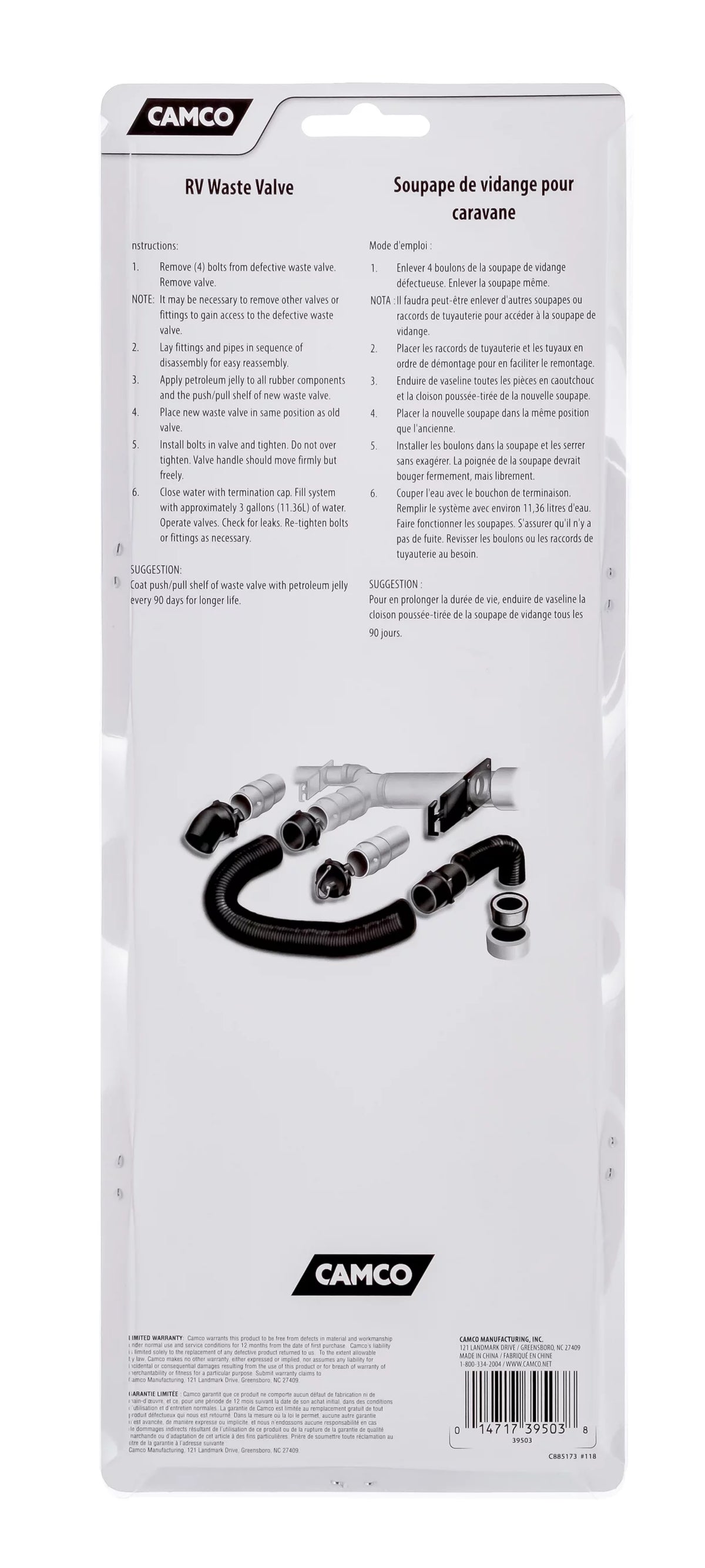 1.5" Waste Valve with Plastic Handle D47782