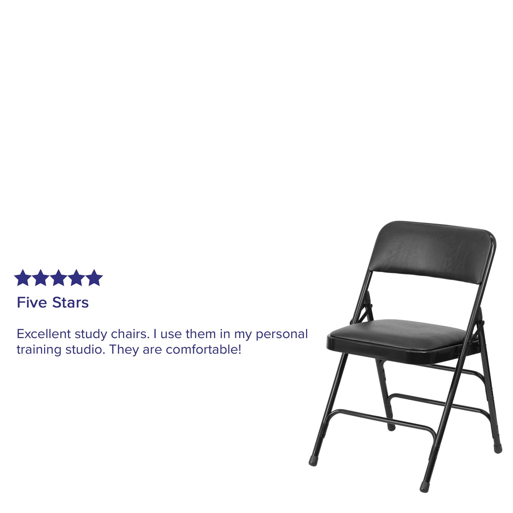 Black Vinyl Metal Folding Chair H53391