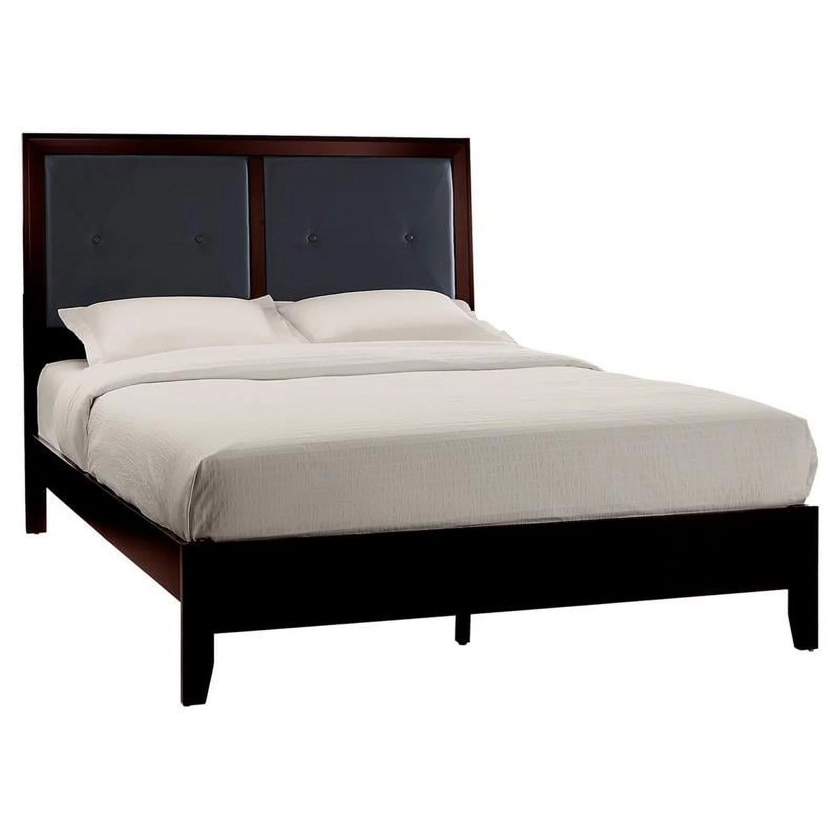 Contemporary Wood California King Bed in Espresso/Black S395113