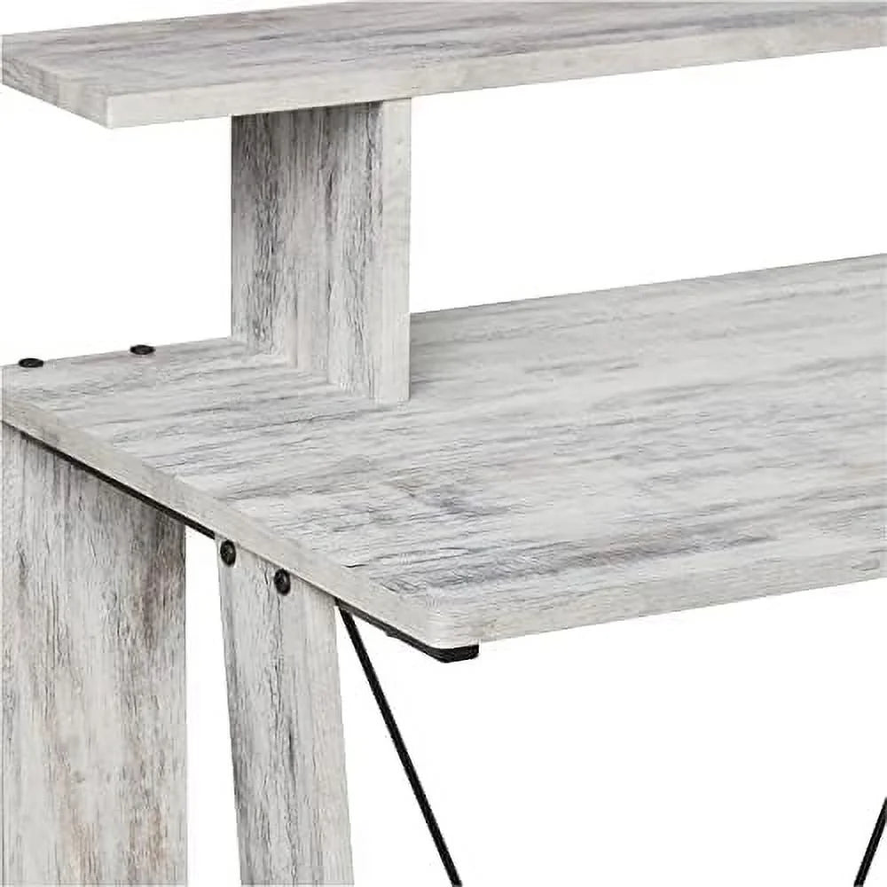 32'' Small Corner Computer Desk with Shelves C84238