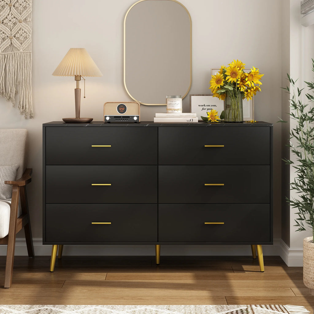 White 7 Drawer Wood Dresser Q8364
