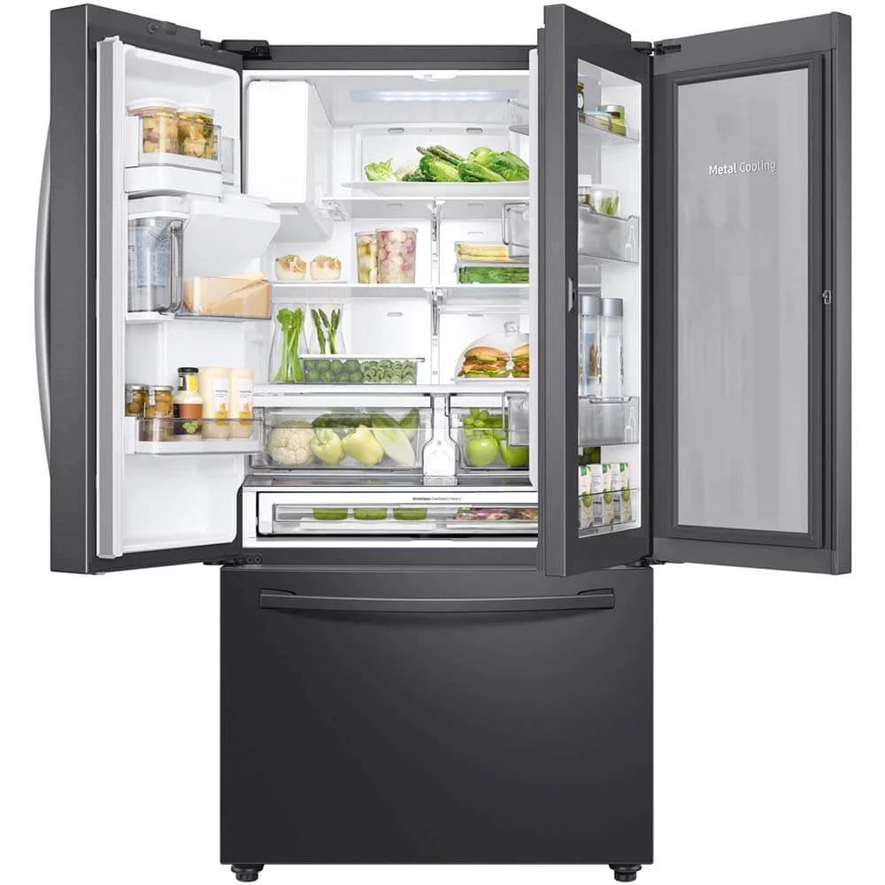 28 Cu. Ft. 3-Door French Door Refrigerator Black Stainless C914
