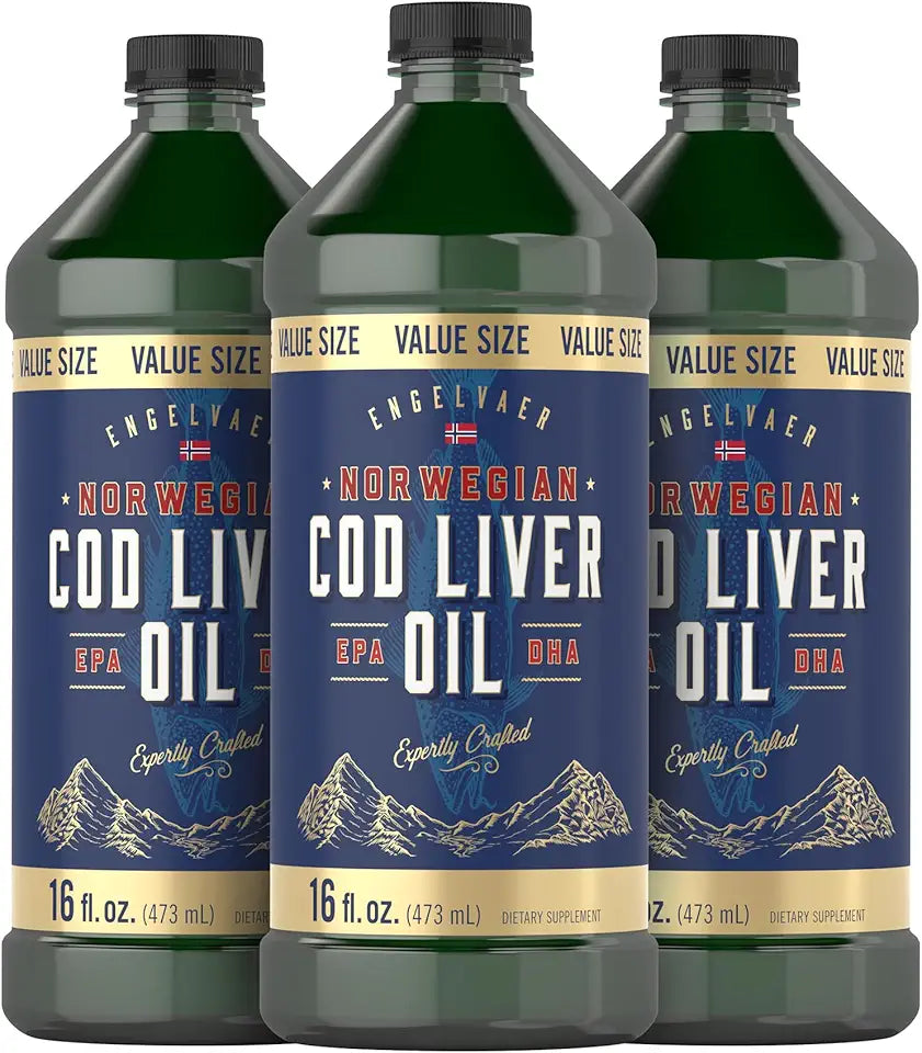 Unflavored Liquid Cod Liver Oil 16oz Pack of 3 X7460