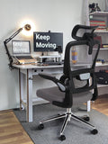 Grey Mesh Ergonomic Office Chair with Flip Up Arms Z133381