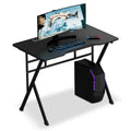 Black Portable Computer Desk with Host Rack Z27184
