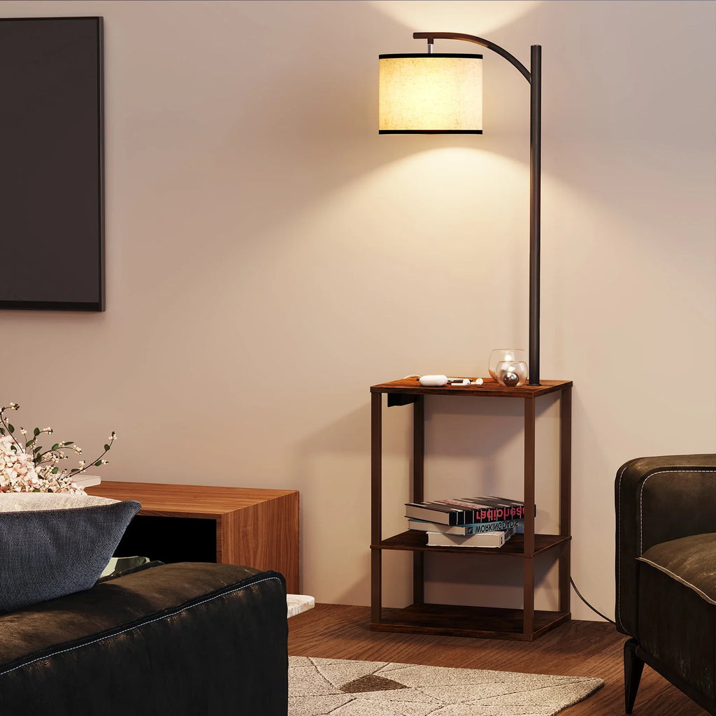 Floor Lamp with Table and USB Port W2688