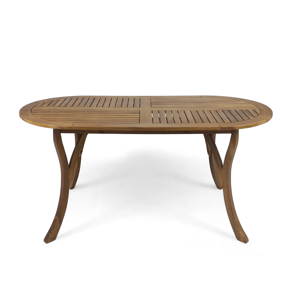 70" Oval Wooden Patio Dining Table L8499