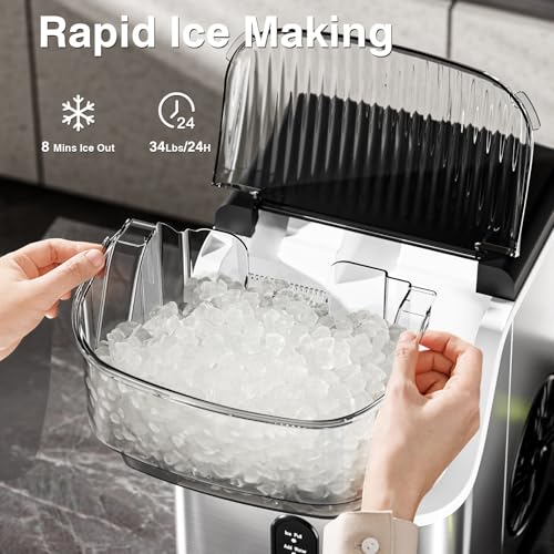 Countertop Nugget Ice Maker with Chewable Pellet Ice U66461