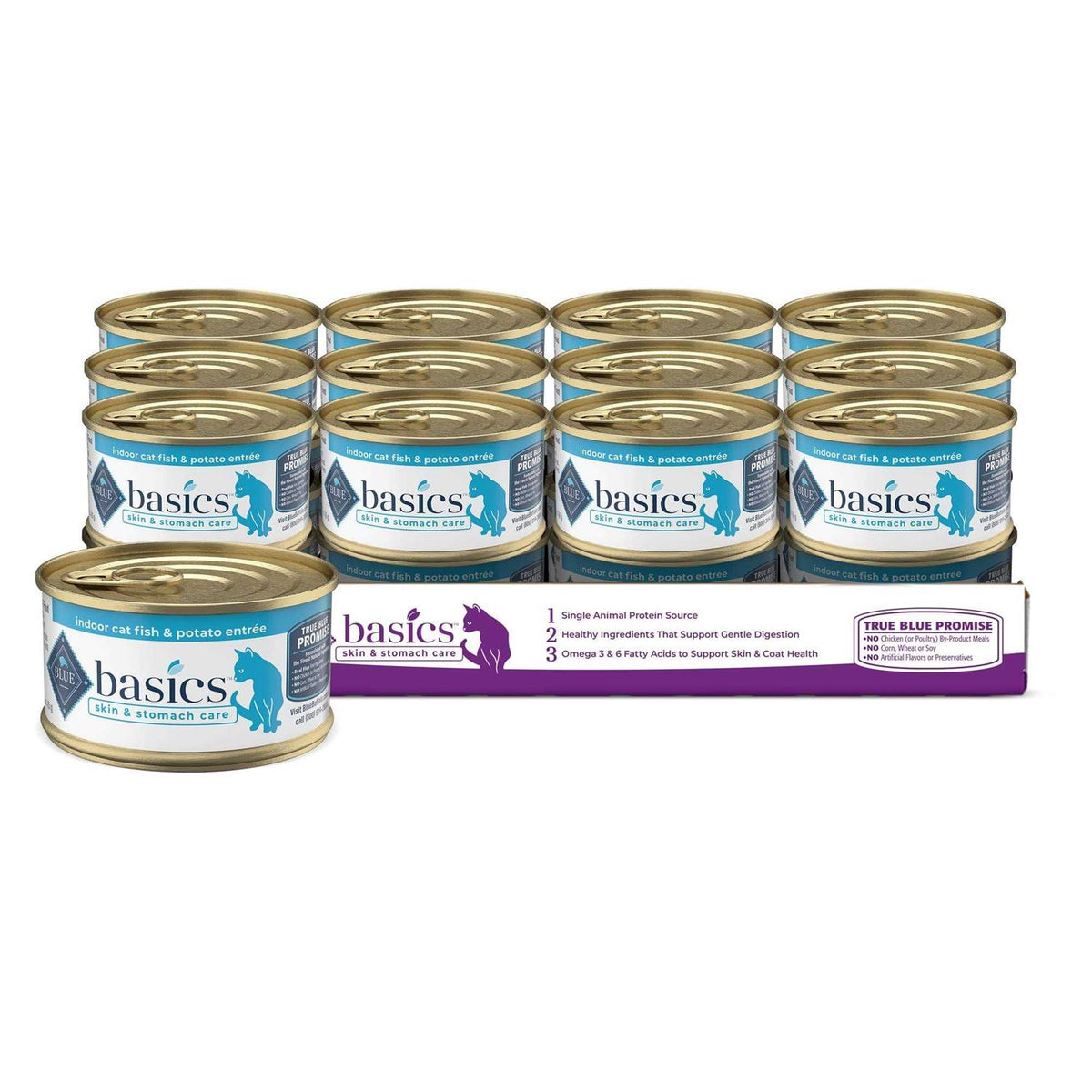 Grain Free Fish and Potato Entree Canned Cat Food 3-oz J394
