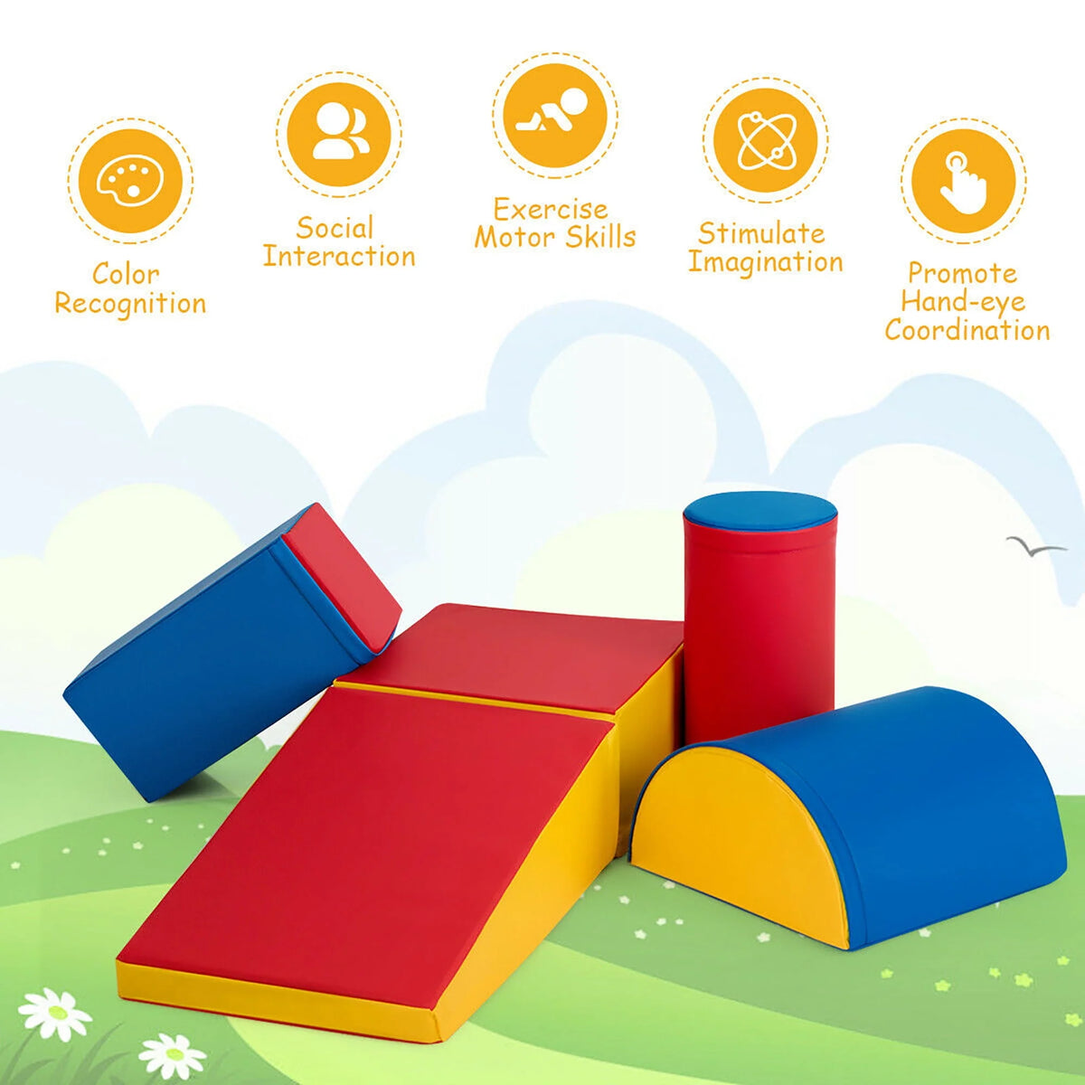 5 Piece Climb and Crawl Foam Play Set W985