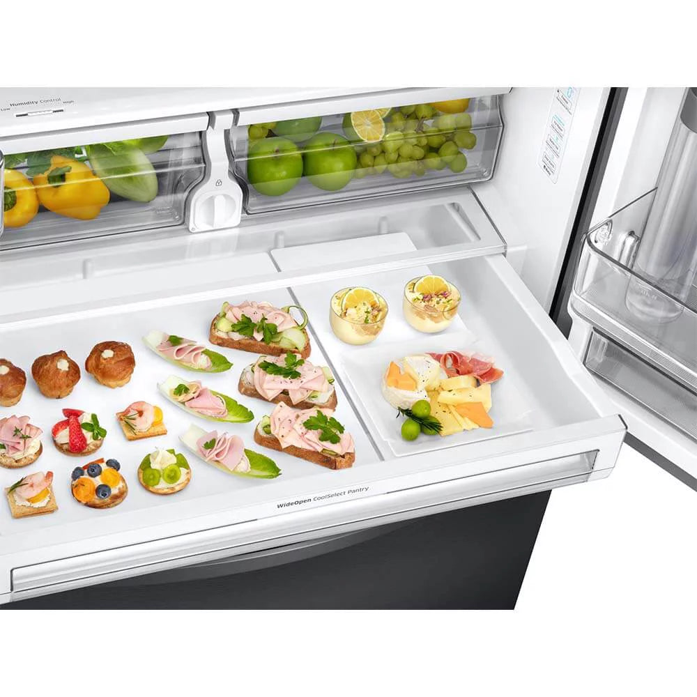 28 Cu. Ft. 3-Door French Door Refrigerator Black Stainless C914