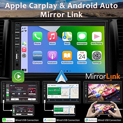 Double Din 7 inch Touchscreen Car Stereo with Backup Camera H1279