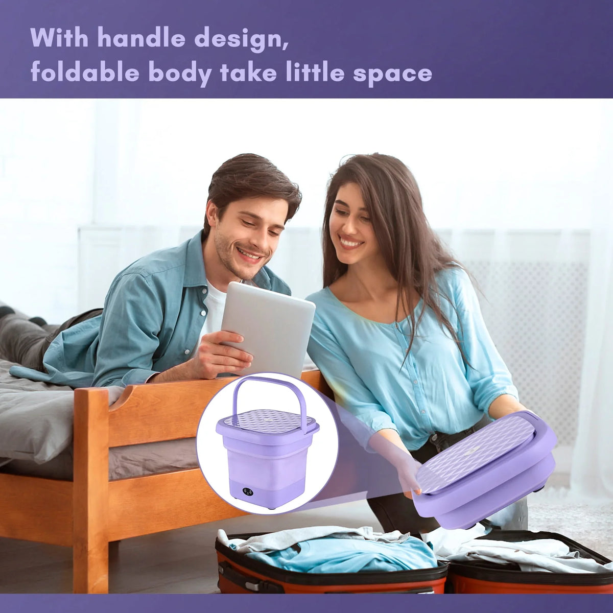 Portable Laundry Washer Bucket F671