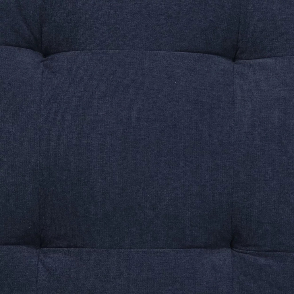 Navy Blue And Cream Fabric Armless Accent Chair A3931