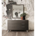 6 Drawer Wood & Stainless Steel Dresser A5480