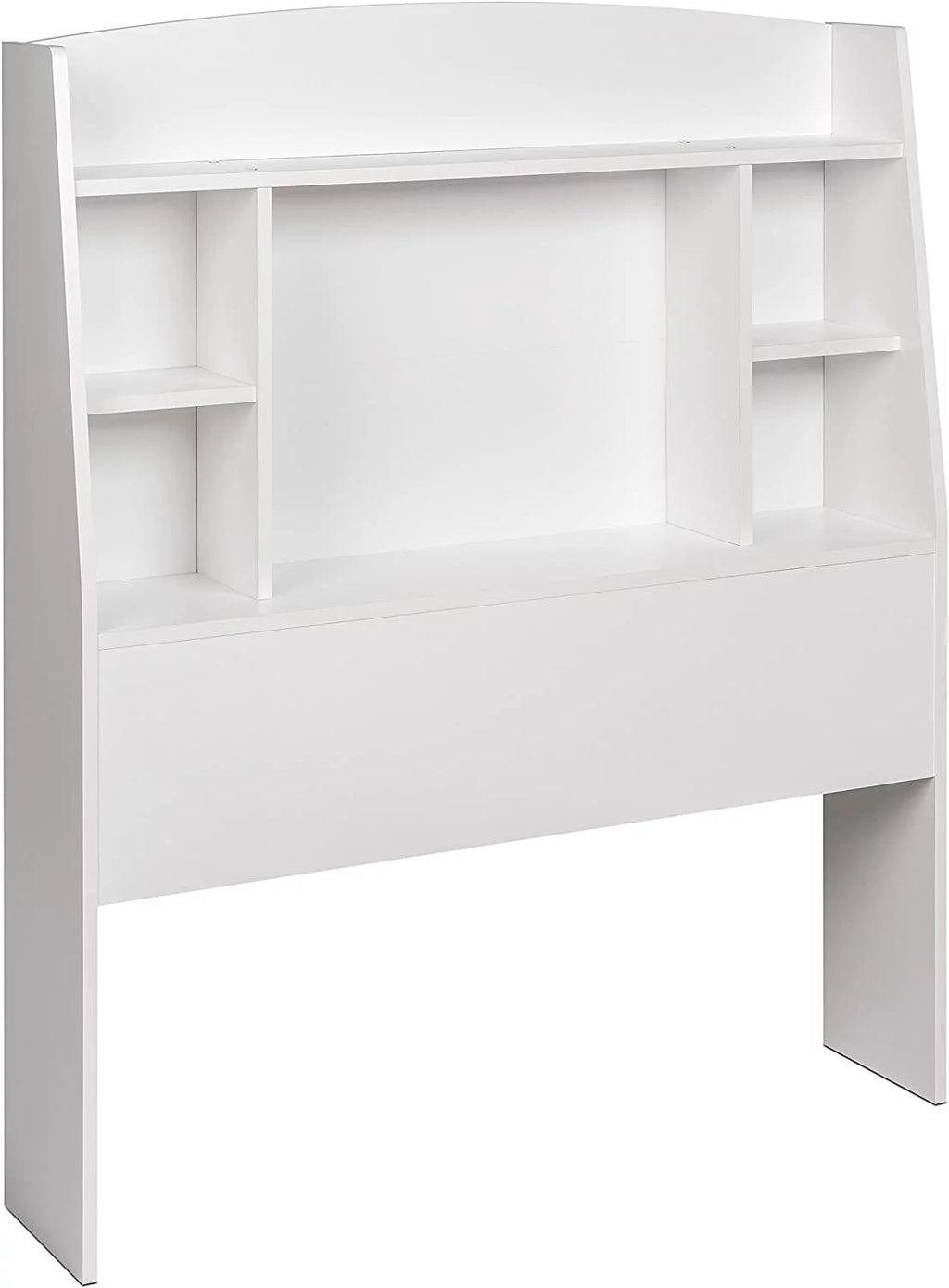 White Twin Headboard with 4 Compartments L346