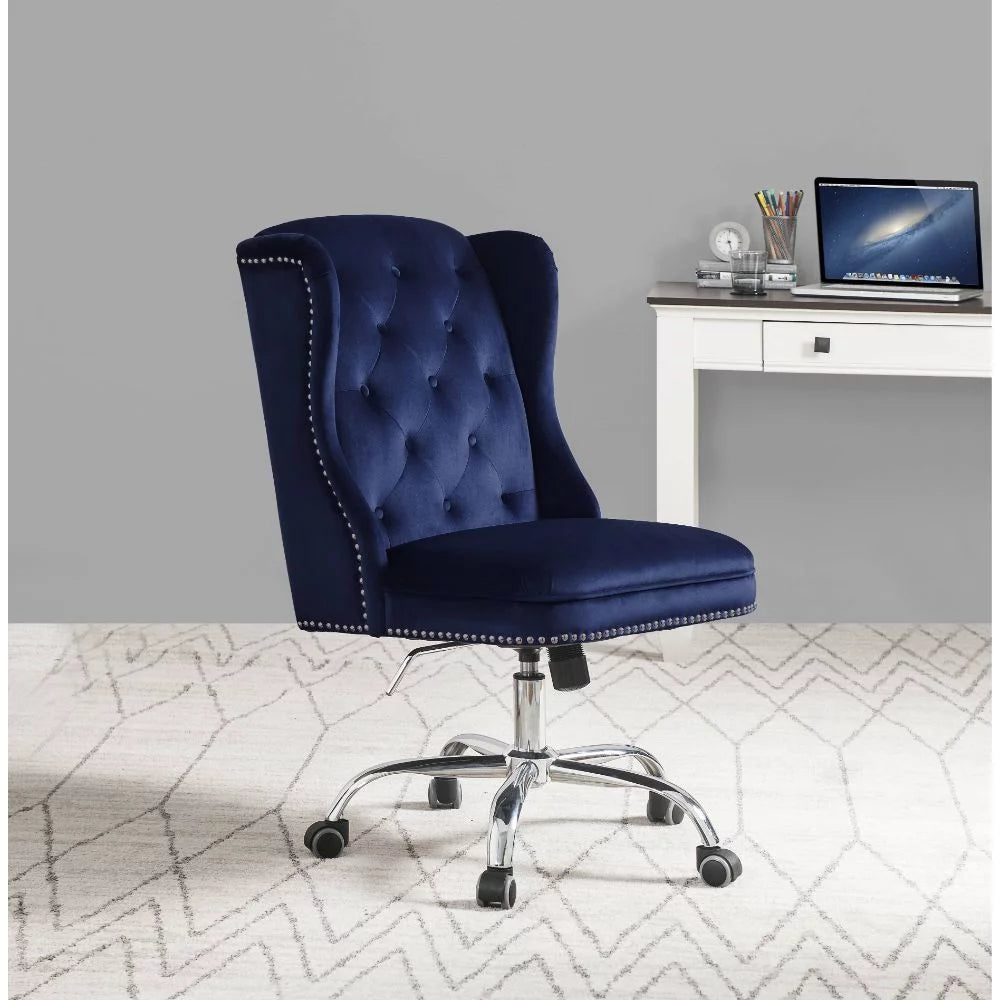 Midnight Blue Velvet Office Chair M9832