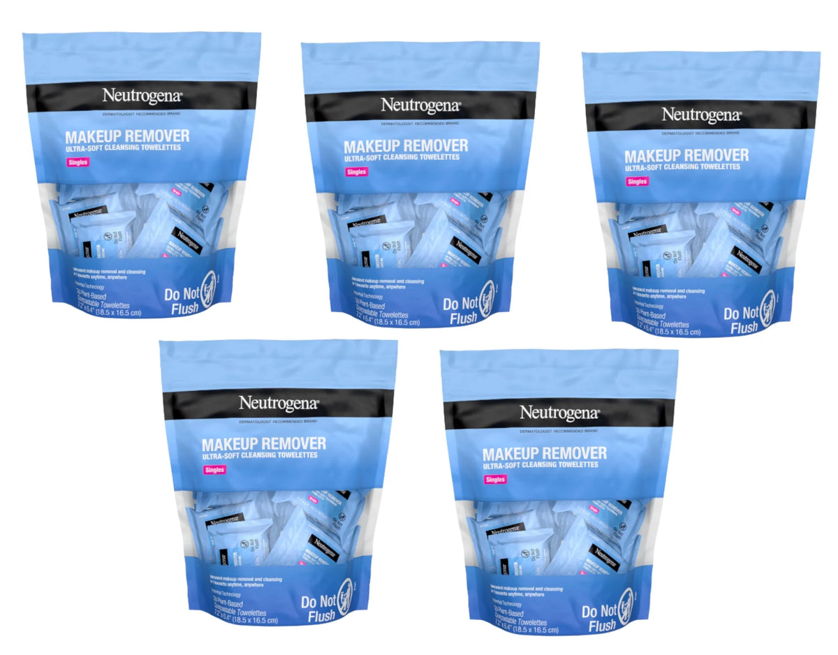 5 Pack Individually Wrapped Facial Wipes X4046