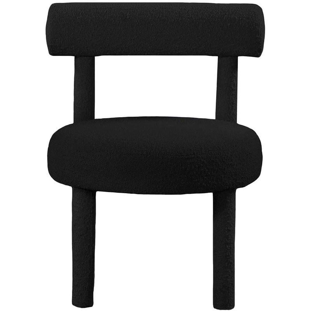 Black Boucle Fabric Accent Chair W4761