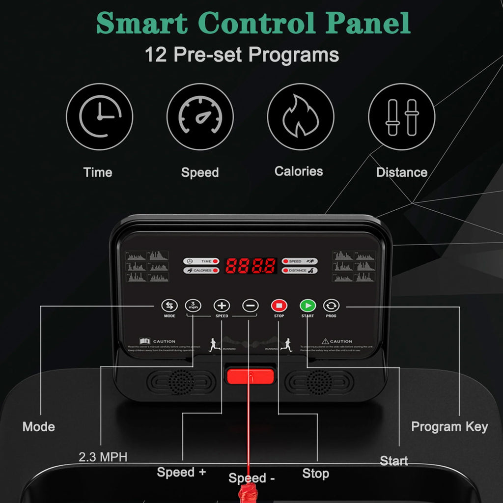 Electric Motorized Treadmill with LED Display D6642