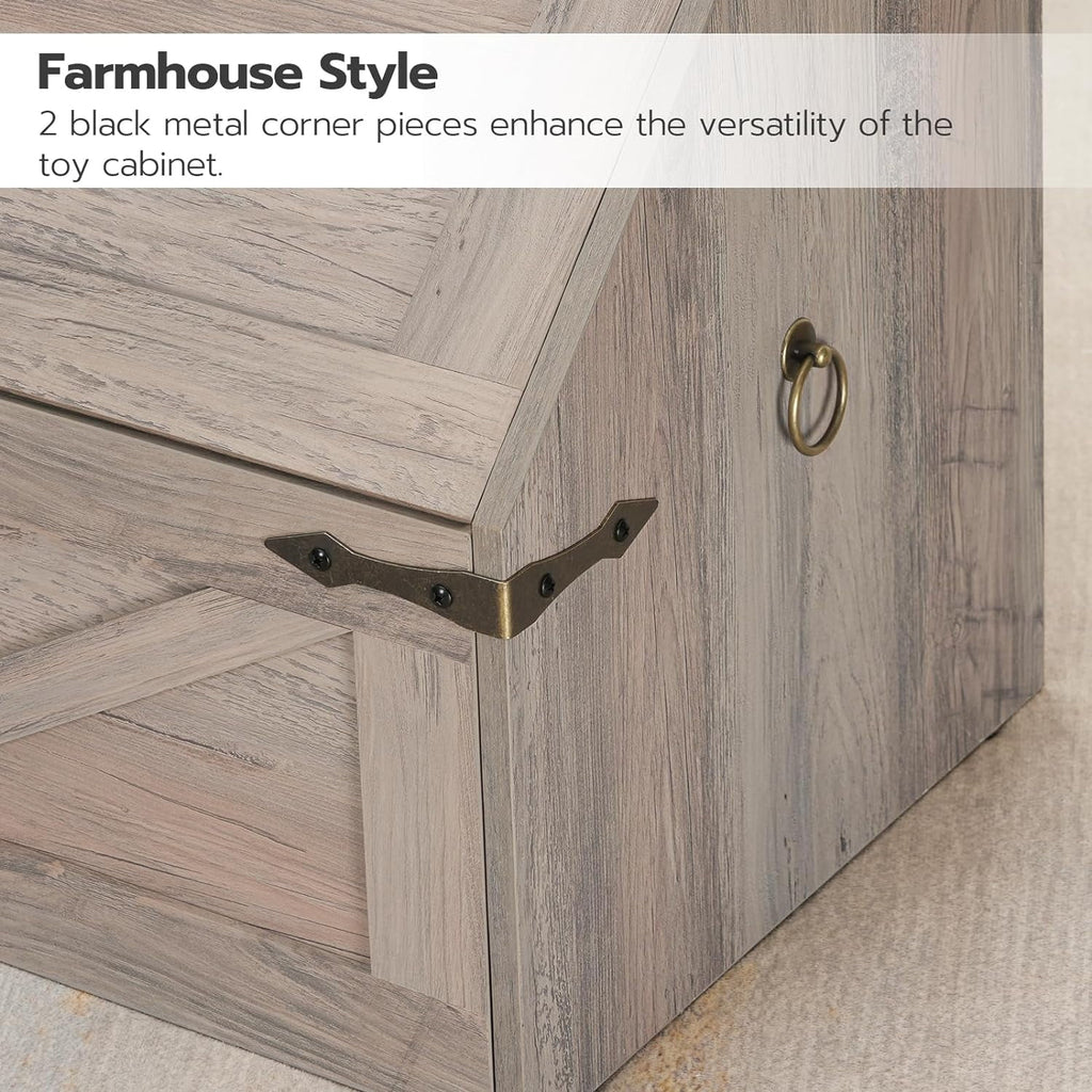 Wooden Storage Chest with Flip Top J168