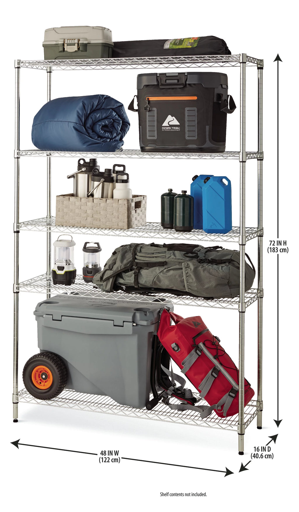 Chrome Wire 5-Tier Heavy Duty Shelf H62508