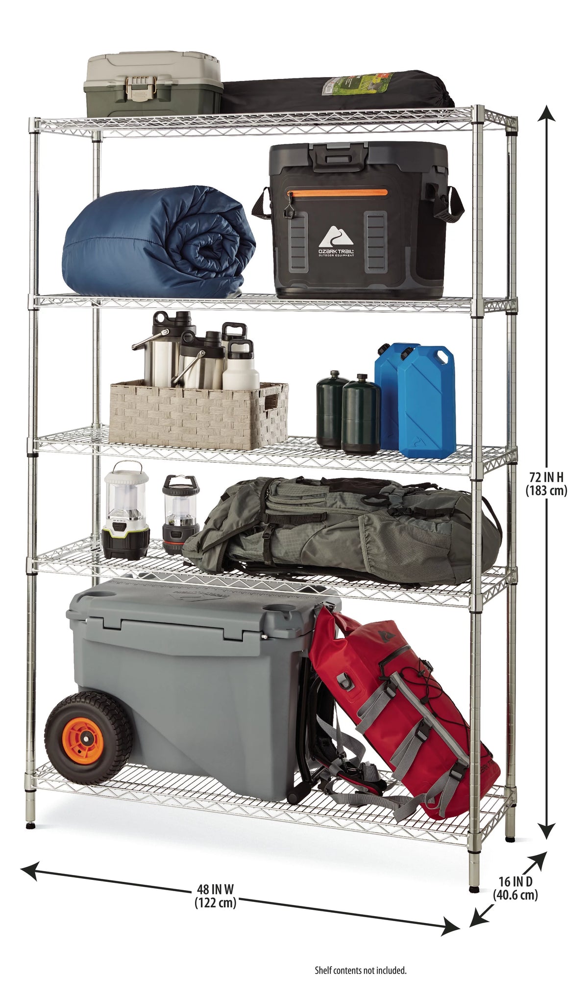 Chrome Wire 5-Tier Heavy Duty Shelf H62508