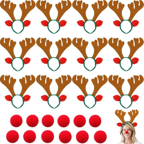 12 PCS Christmas Reindeer Antlers Headband P866798