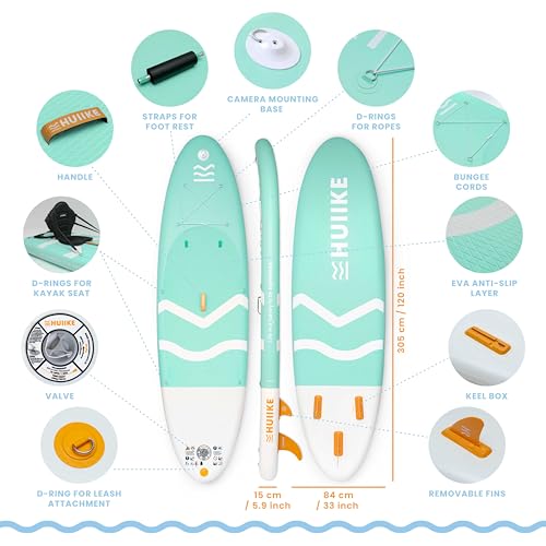 Inflatable Stand Up Paddle Board with Oar, Fins, Pump Q8648