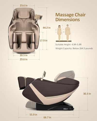 Beige Full Body Zero Gravity Shiatsu Massage Chair W321