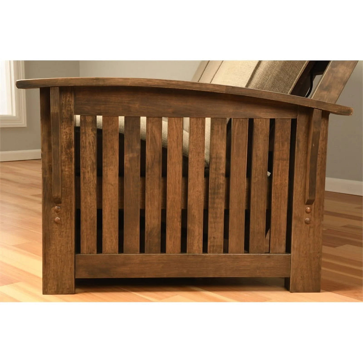 Rustic Walnut Futon with Mattress I396292
