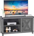 Grey Wood TV Stand with Storage K783