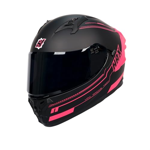Matte Pink Full Face Dual Visor Motorcycle Helmet Y7789