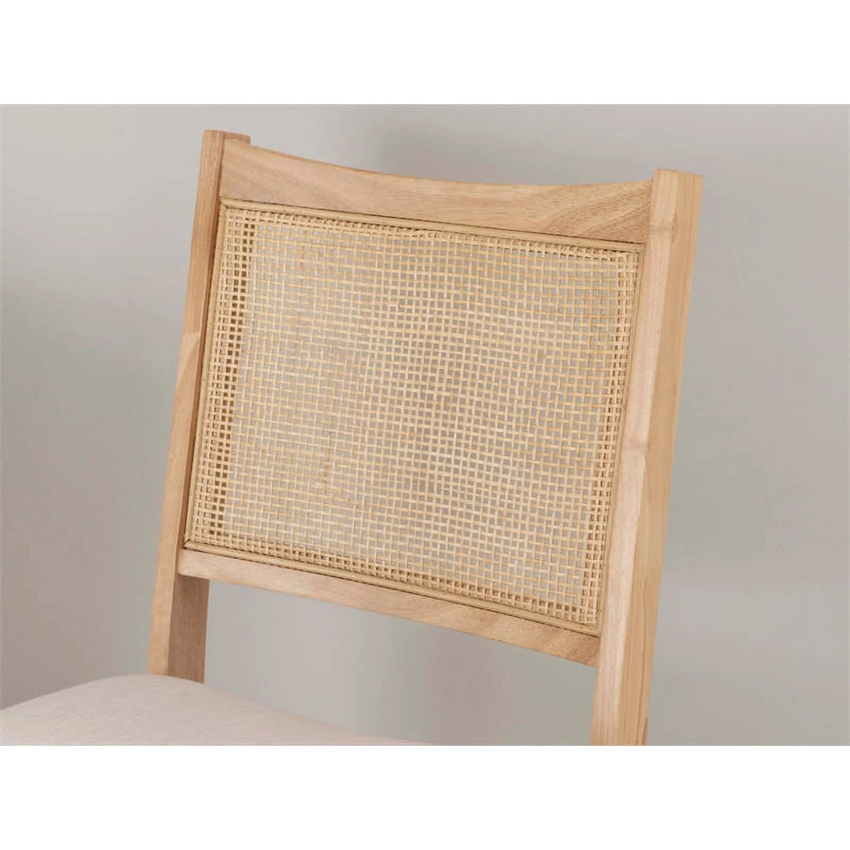 Natural Wood Folding Side Chair with Woven Cane Back A12867