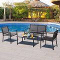 4 Pieces Textilene Patio Furniture Set H80391
