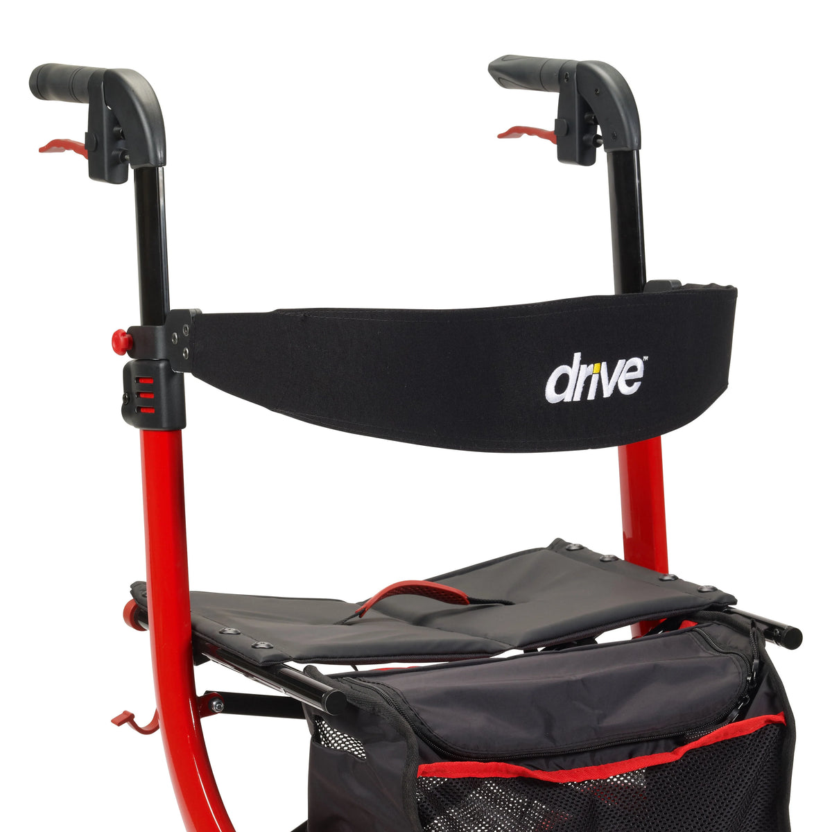 Red Rollator Rolling Walker P5959