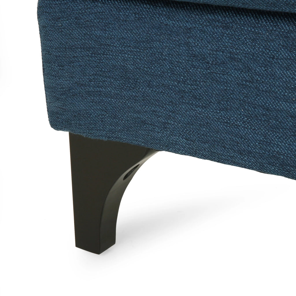Navy Blue Upholstered Fabric 3 Seater Sofa P866542